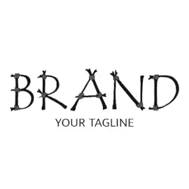 Online Editable Firewood Ties Gaming Text Logo