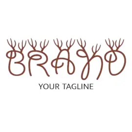 Online Editable Antlers Font Animal & Pet Text Logo