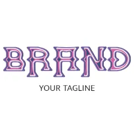 Online Editable Asymmetric Font Gaming Text Logo