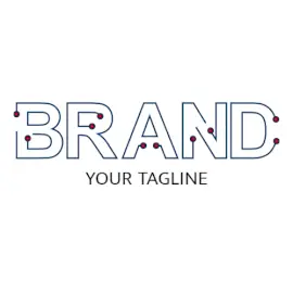 Online Editable Circuit Font Education & School Logo