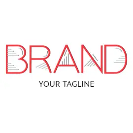 Online Editable Lyre String Music Text Logo