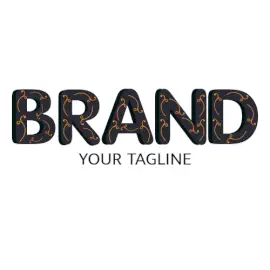 Online Editable Black Font with Elegant Strokes Salon & Beauty Logo