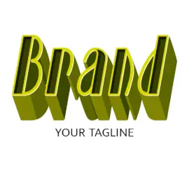 Online Editable Double Layer 3D Font Unique Logo