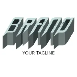 Online Editable 3D Concrete Text Architecture & Construction Logo