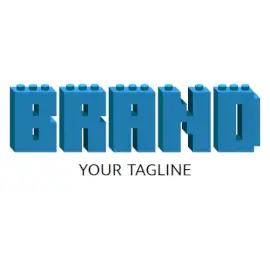 Online Editable Lego 3D Gaming Text Logo
