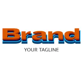 Online Editable Double 3D Layer Font Unique Logo