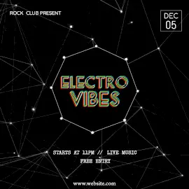 Online Editable Dark Electro Vibes Animated Design