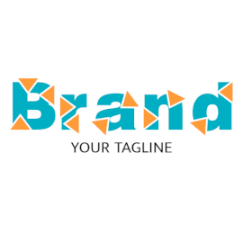 Online Editable Simple Font with Triangle Unique Logo