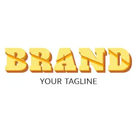 Online Editable Yellow Stylish Font Fancy & 3D Logo