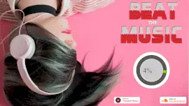 Online Editable Pink Circular Beats Music Audiogram