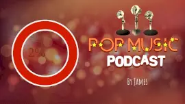 Online Editable Pop Music with Mic Icon Podcast Audiogram