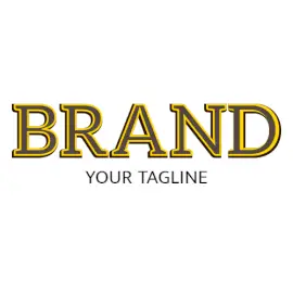 Online Editable Yellow and Gray Stock Font Fancy & 3D Logo