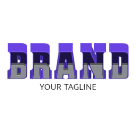 Online Editable Blue and Metal Half Filled Gaming Logo
