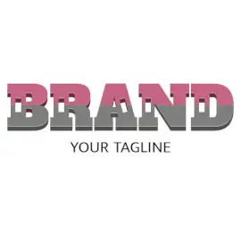 Online Editable Pink and Grey Block Iron Rod Gaming Logo