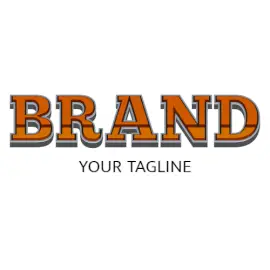 Online Editable Gray and Golden Gradient 3D Font Gaming Logo
