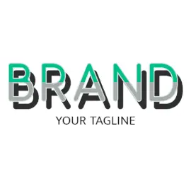 Online Editable Two-Colored Shadowed Font Unique Logo