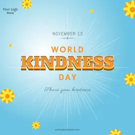 Soft Blue World Kindness Day Instagram Post 1080x1080 Px Wofox