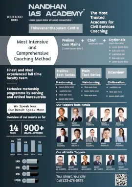 Online Editable IAS Academy Coaching Centre A4 Document