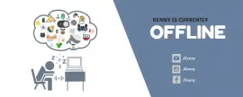 Online Editable Kenny Currently Offline Twitch Banner