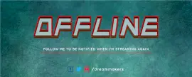 Online Editable Offline and Social Media Notifications Twitch Banner