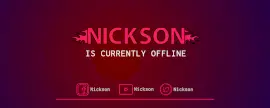 Online Editable Nickson Currently Offline Twitch Banner