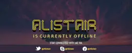 Online Editable Alistair Currently Offline Twitch Banner