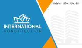 Online Editable International Construction Business Card