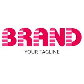 Online Editable Pink Vertical Bold Line Font Unique Logo