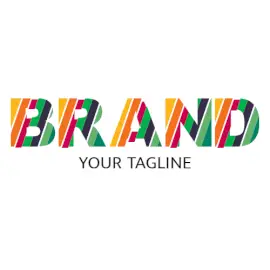 Online Editable Bold and Colorful Slanting Lines Unique Logo