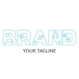 Online Editable Abstract Decorative Outlined Creative Logo
