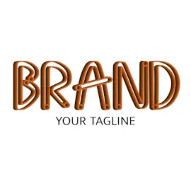 Online Editable Wood Veneer Texture Font Unique Logo