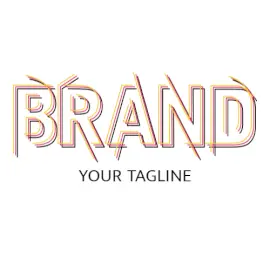 Online Editable Extended Three Text Font Unique Logo