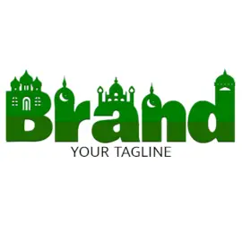 Online Editable Green Dome Ramazan Font Events Logo