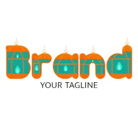 Online Editable Dark Cyan and Orange Rounded Dome Font Events Logo