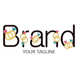 Online Editable Wedding Rings Font Dating Logo