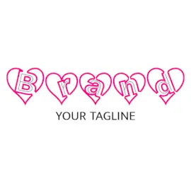 Online Editable Heart Outlined Alphabet Font Dating Logo