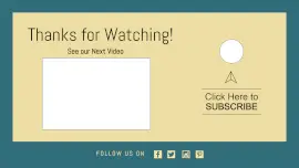 Online Editable Moderate Cyan and Light Yellow Video Element Youtube end screen