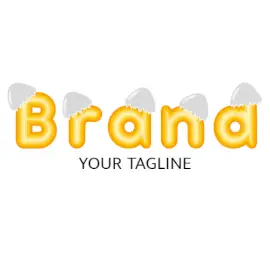 Online Editable Broken Egg Shell Font Food & Drink Logo