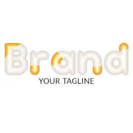 Online Editable Light Gray with Vivid Orange Unique Logo