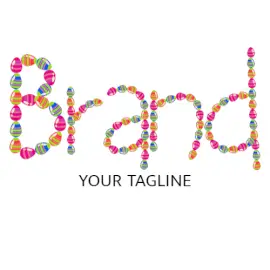 Online Editable Colorful Easter Egg Font Events Logo