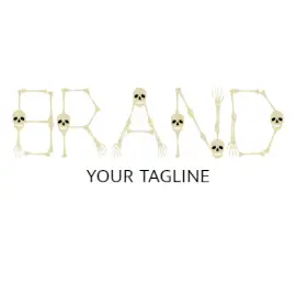 Online Editable Skeleton Typography Events Logo