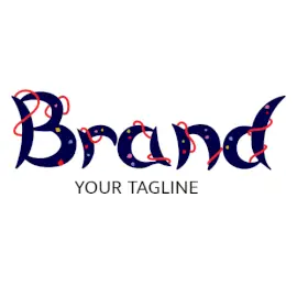 Online Editable Confetti Text Events Logo