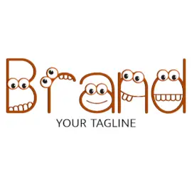 Online Editable Brown Tone Tooth Font Events Logo