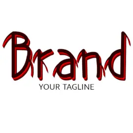 Online Editable Dark Red with Vivid Red Scythe Font Unique Logo