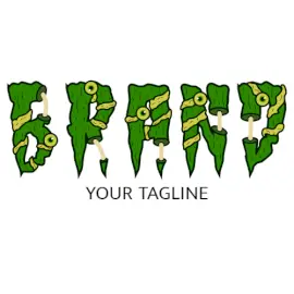 Online Editable Green Horror Eye Font Event Logo
