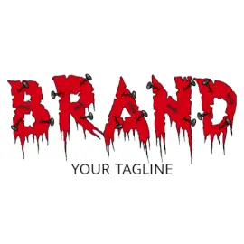 Online Editable Horror-Themed Dripping Font with Nail Event Logo