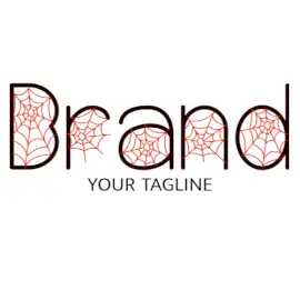 Online Editable Moderate Red Spider Web Text Events Logo