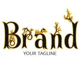 Online Editable Spooky Tree Branch Font Halloween Events Logo
