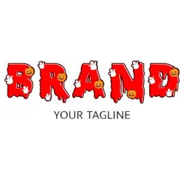 Online Editable Red Halloween Font Events Logo
