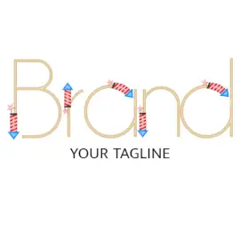 Online Editable Crackers on Soft Orange Text Events Logo